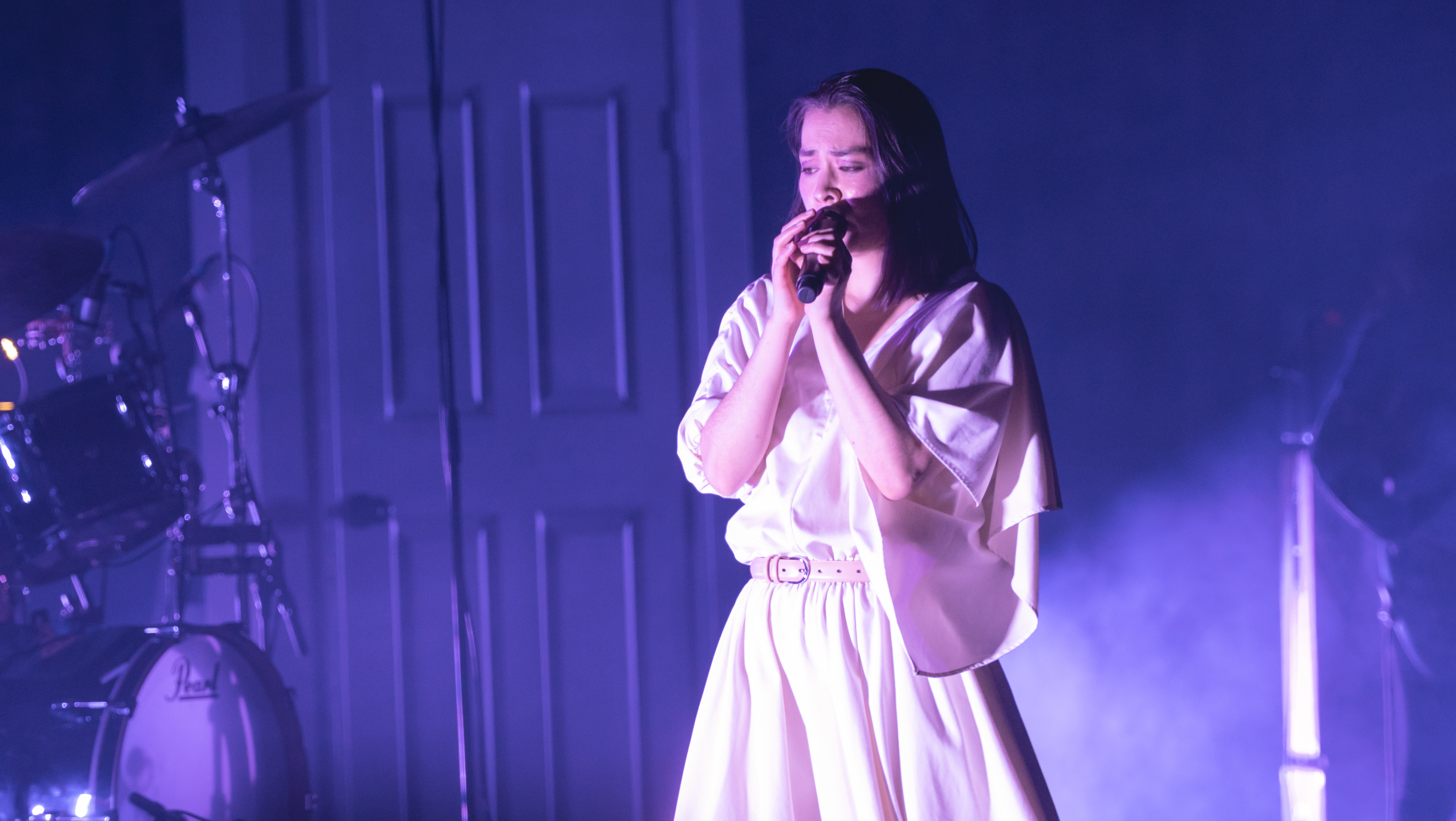 mitski performing on stage