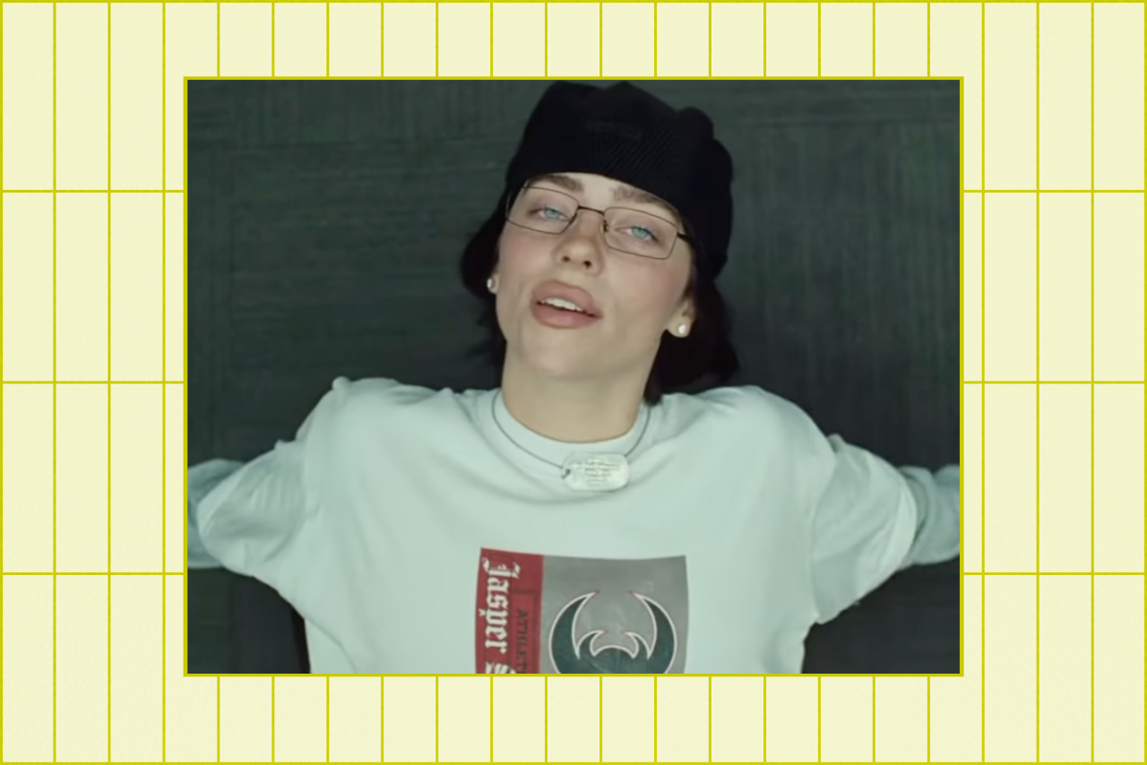 Billie Eilish in her \"Birds Of A Feather\" music video