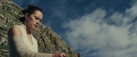 gif of Rey from Star Wars: The Last Jedi