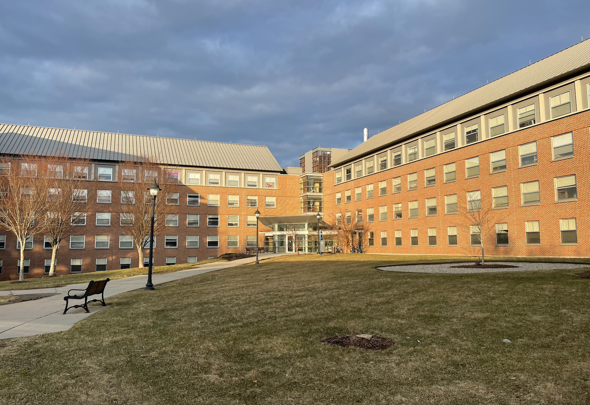 Exterior of a dorm building at UConn - being used in article for guide to UConn housing