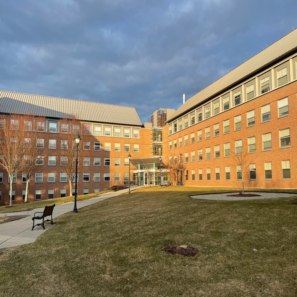 Exterior of a dorm building at UConn - being used in article for guide to UConn housing