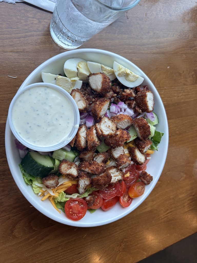 The best cobb salad every from O\'Reilly\'s Cure in Scarborough, Maine