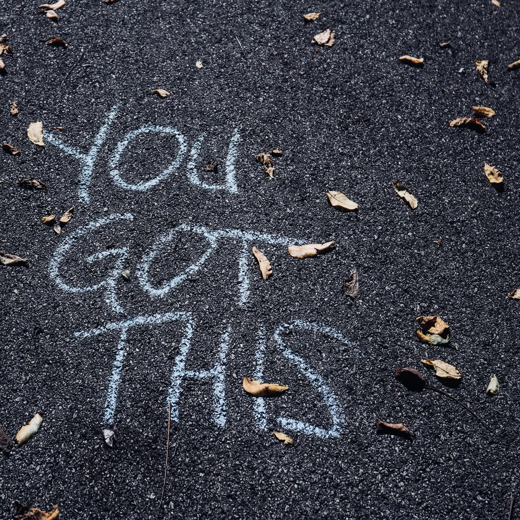 you got this message in chalk on sidewalk