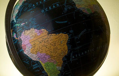up close photo of a globe