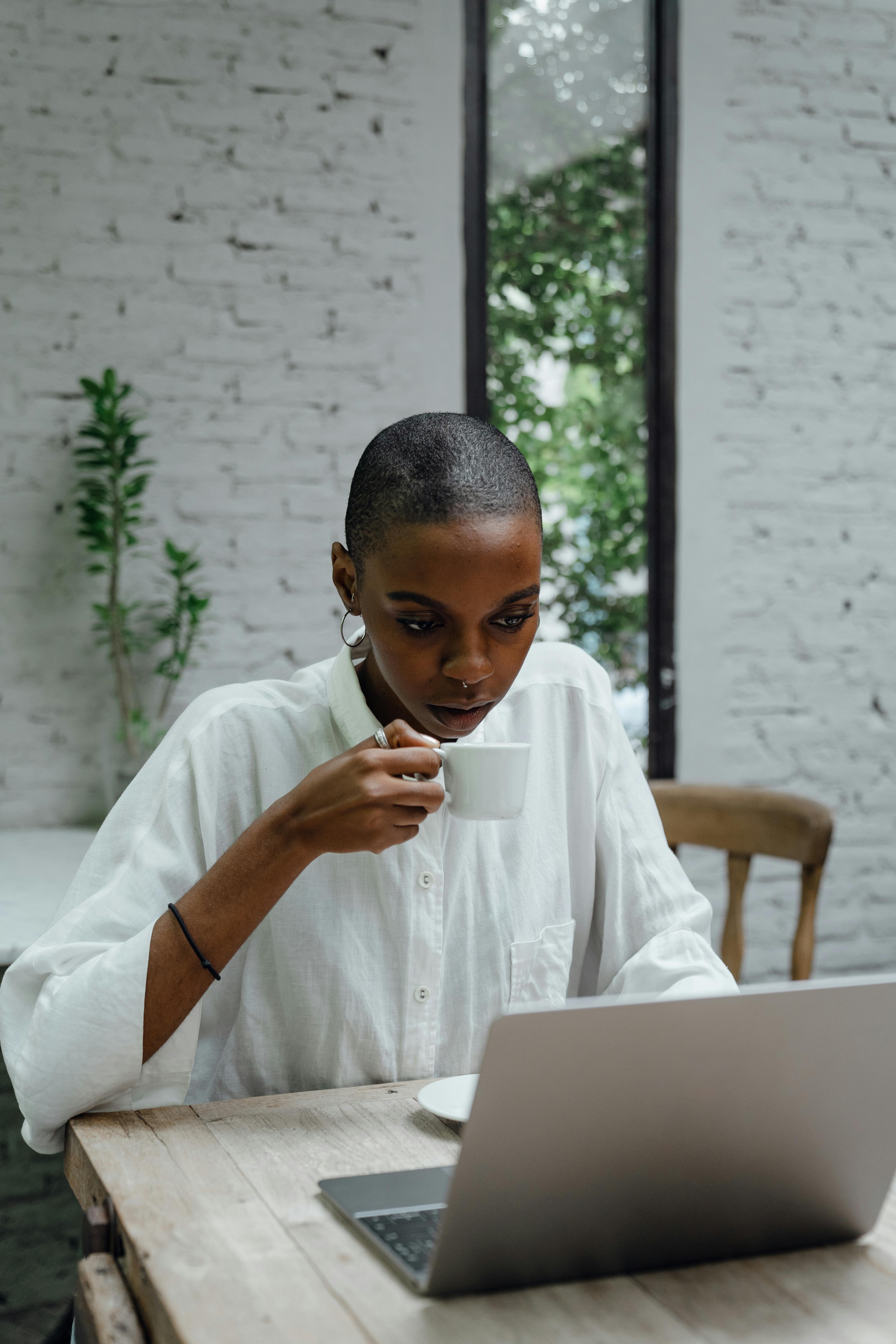 woman searching for summer job