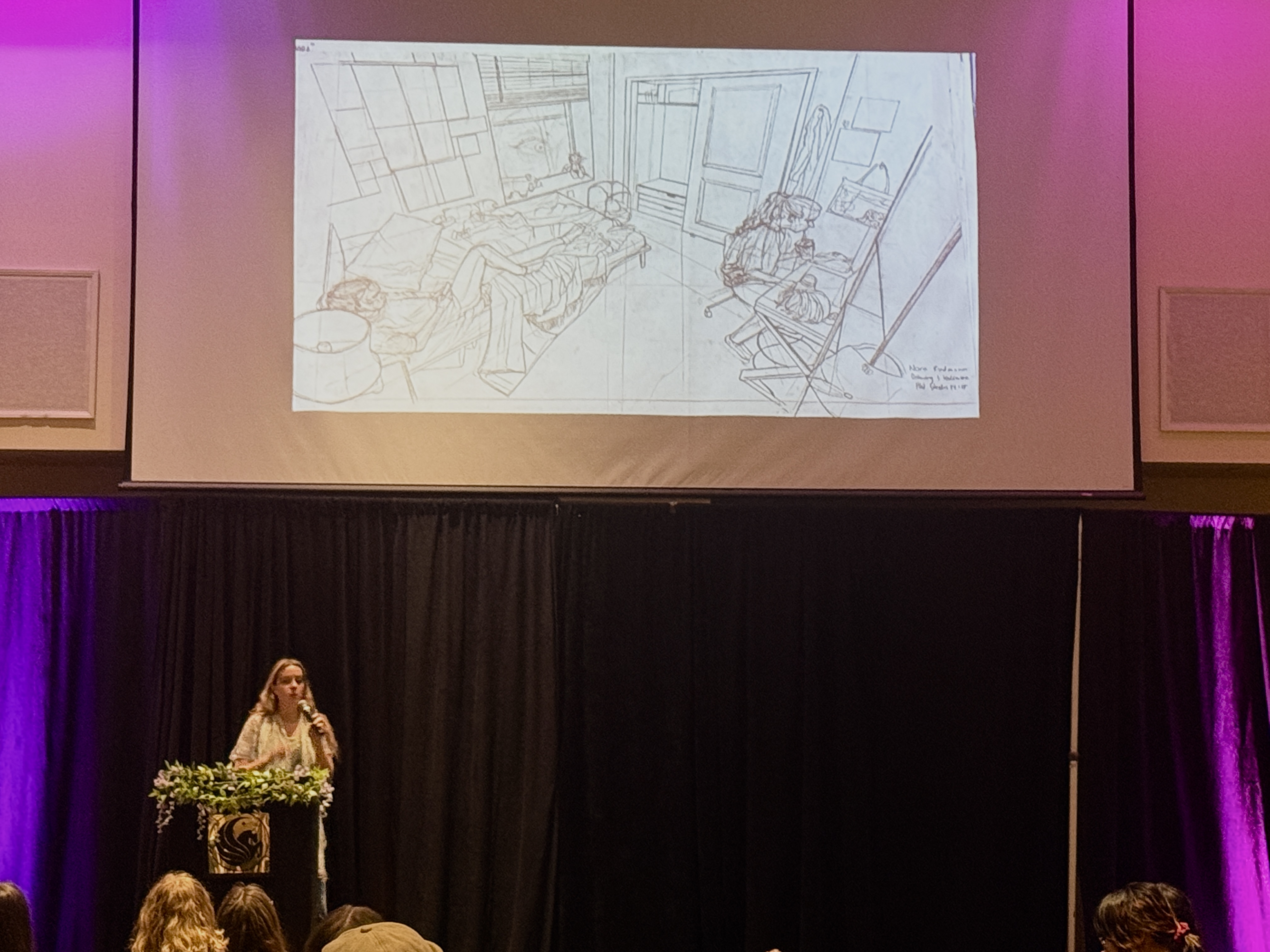 Theater major and second year Nora Rudmann’s artwork “Quality Time.”