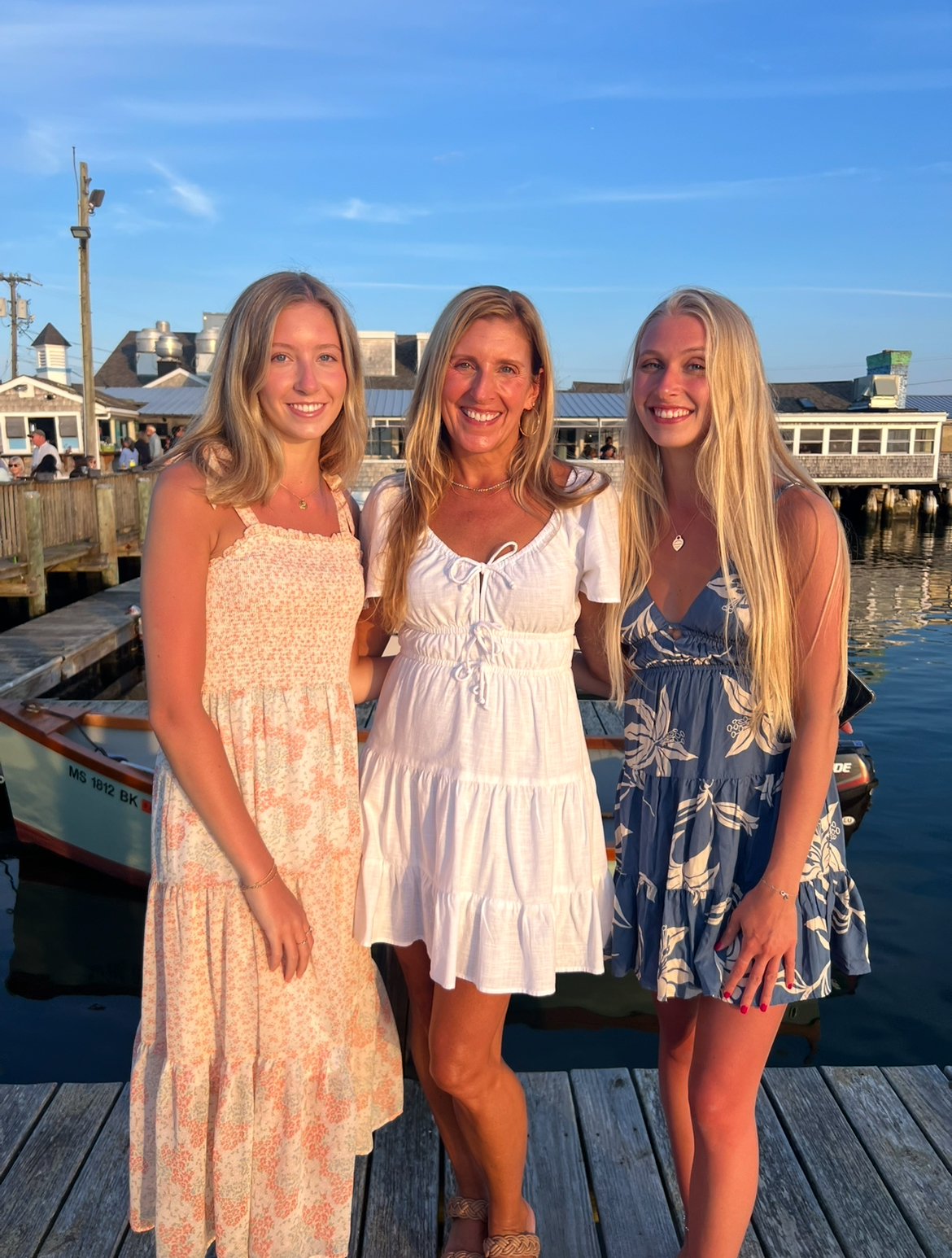 Woman with family on vacation