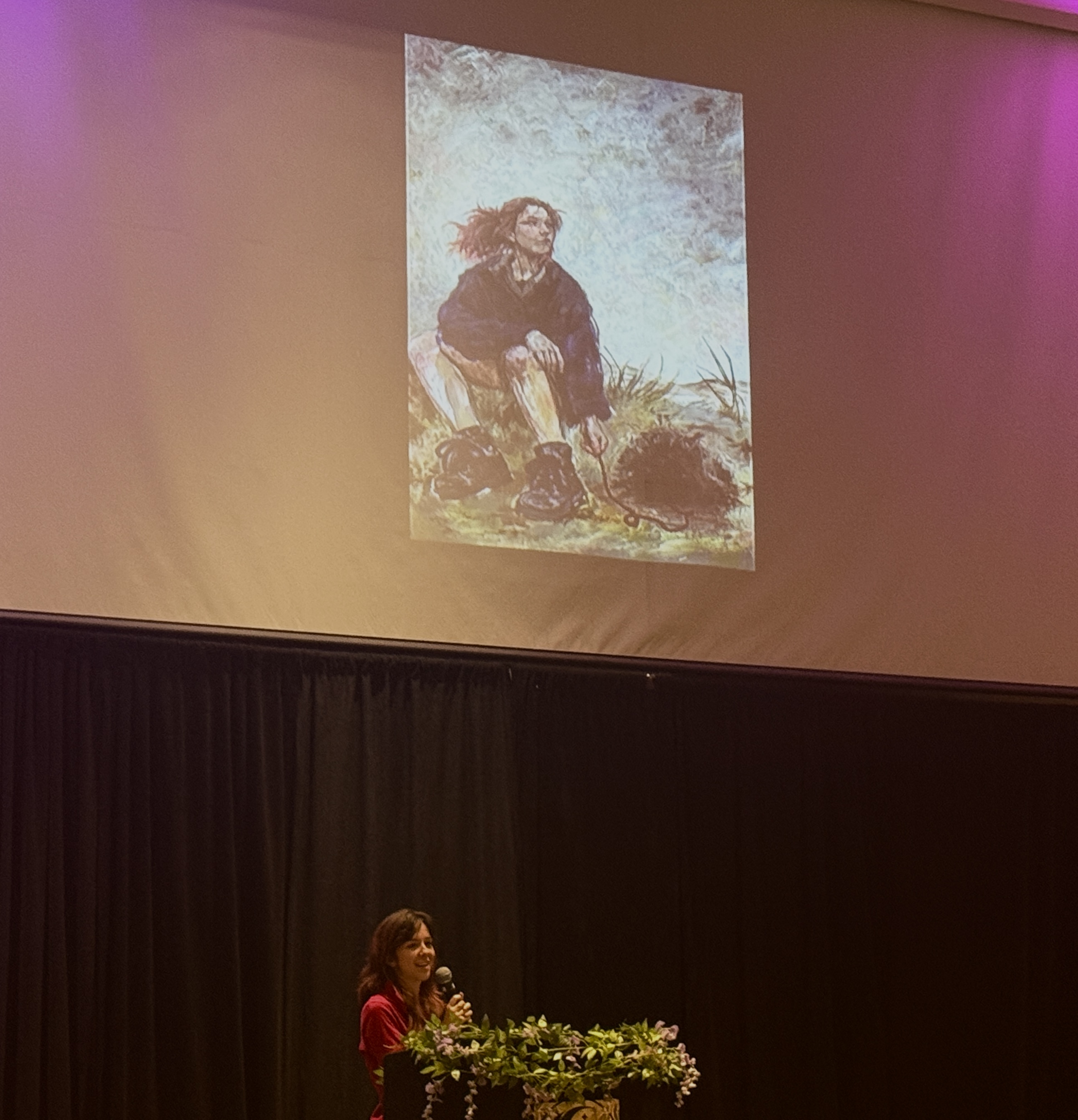 Studio Art BFA and senior Madeline Bailey’s artwork titled “Miss. Fox, all dressed up.”