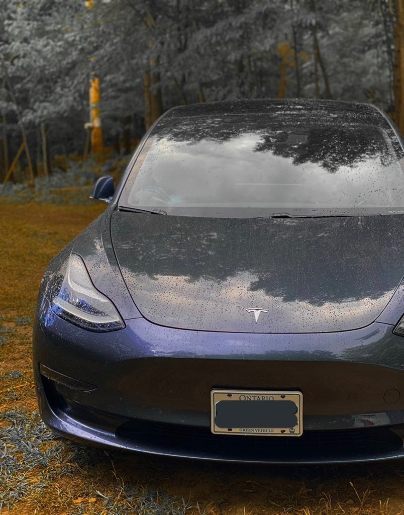 Tesla Model 3, image has been edited to not show the plates of the car