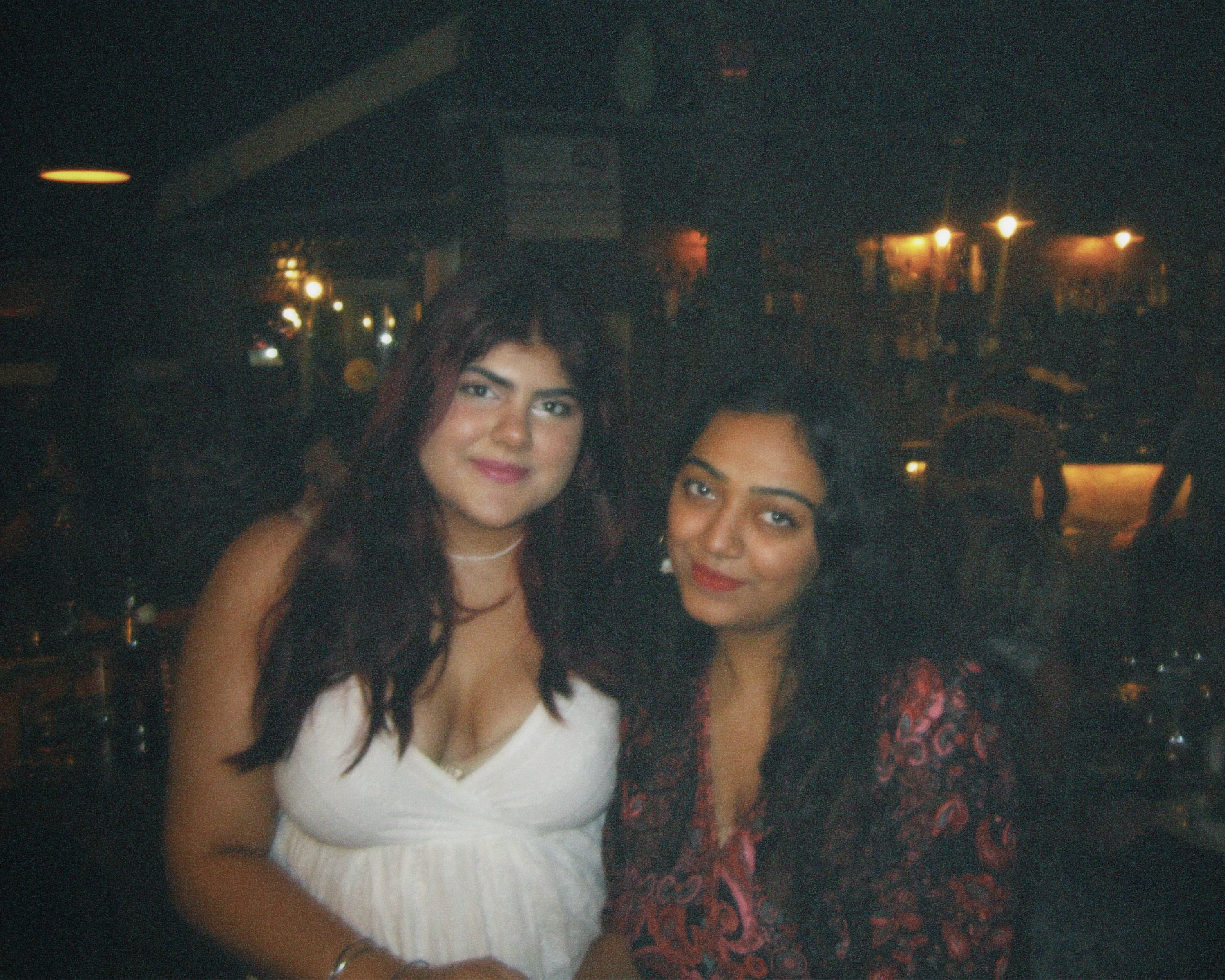 Two best friends smiling in Goa.