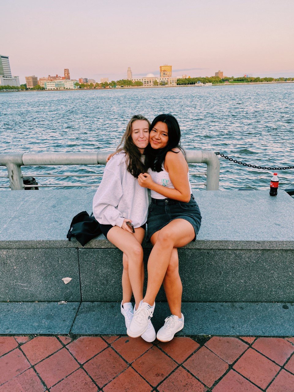 Friends at Spruce street harbor