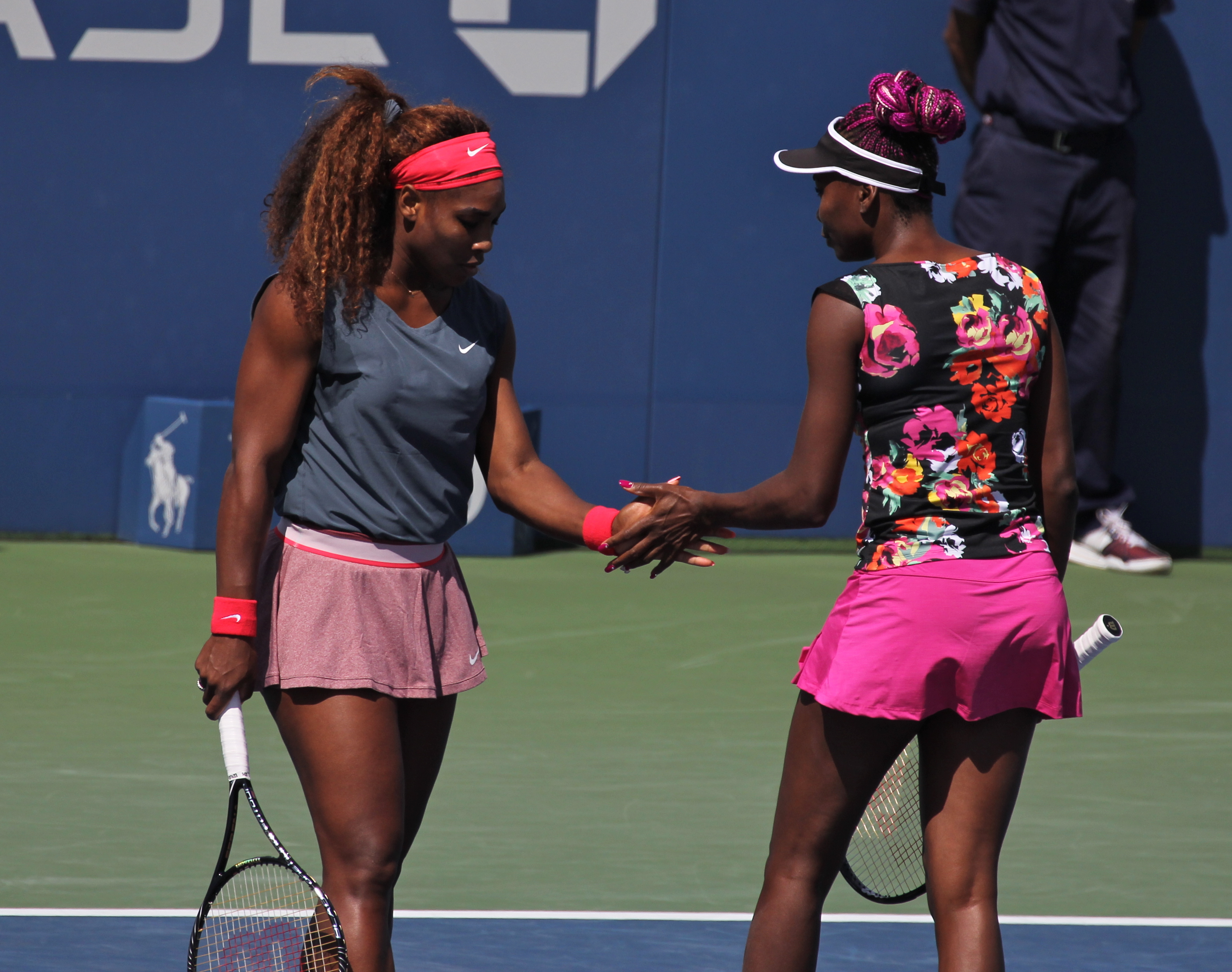 Serena and Venus Williams playing doubles together