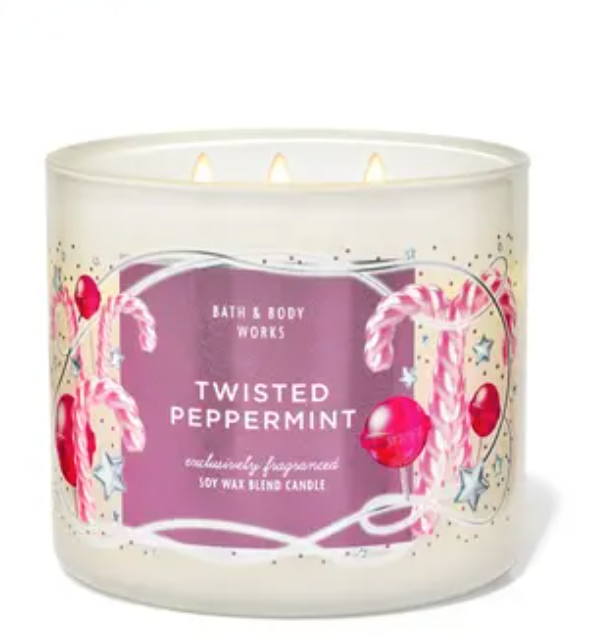twister peppermint candle