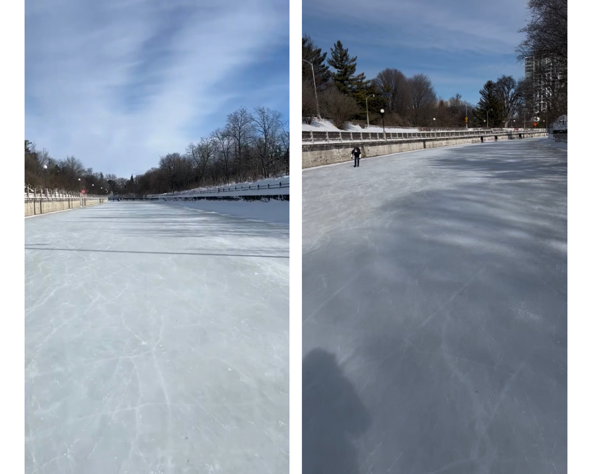 Collage of portrait images of Rideau Canal Skateway.