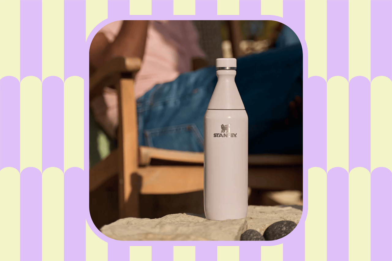 Light Pink Stanley Water bottle Standing Up