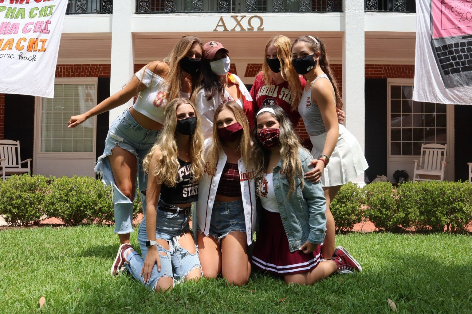 Victoria with sisters-sorority