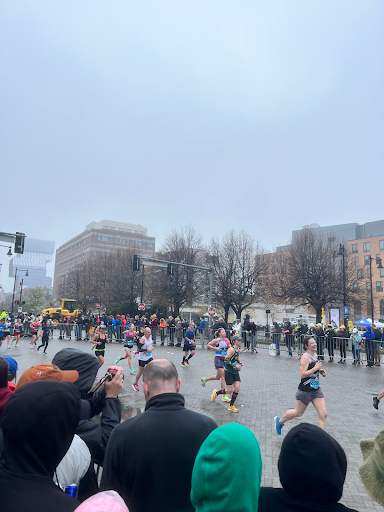 Runners at the 2023 Boston Marathon