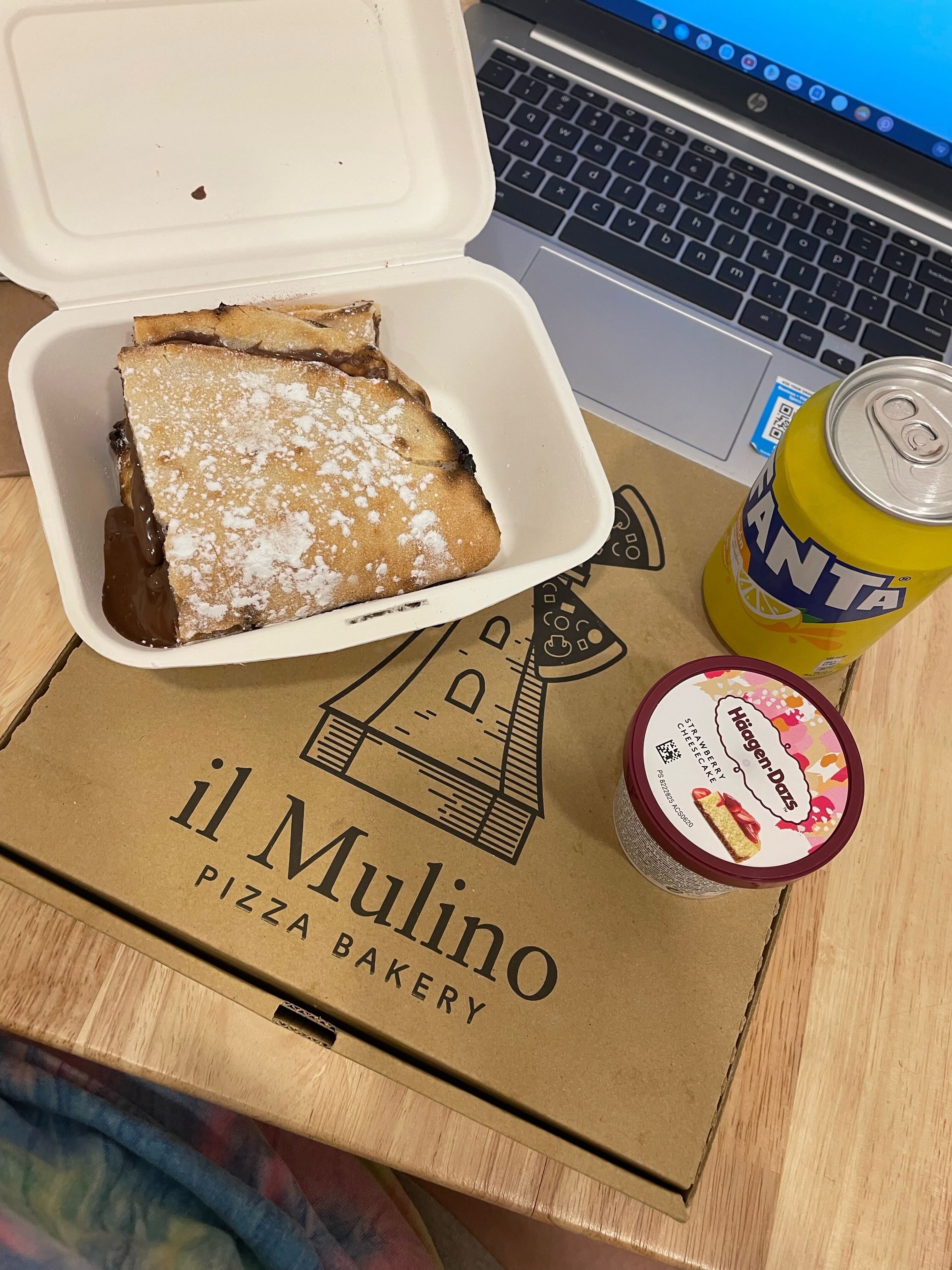 Photo of the nutella dessert from Il Mulino.