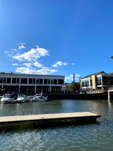 Bristol united kingdom harbourside by day sunny bristol city centre boats river avon