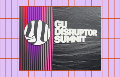 2023 gu disruptor summit outdoor sign