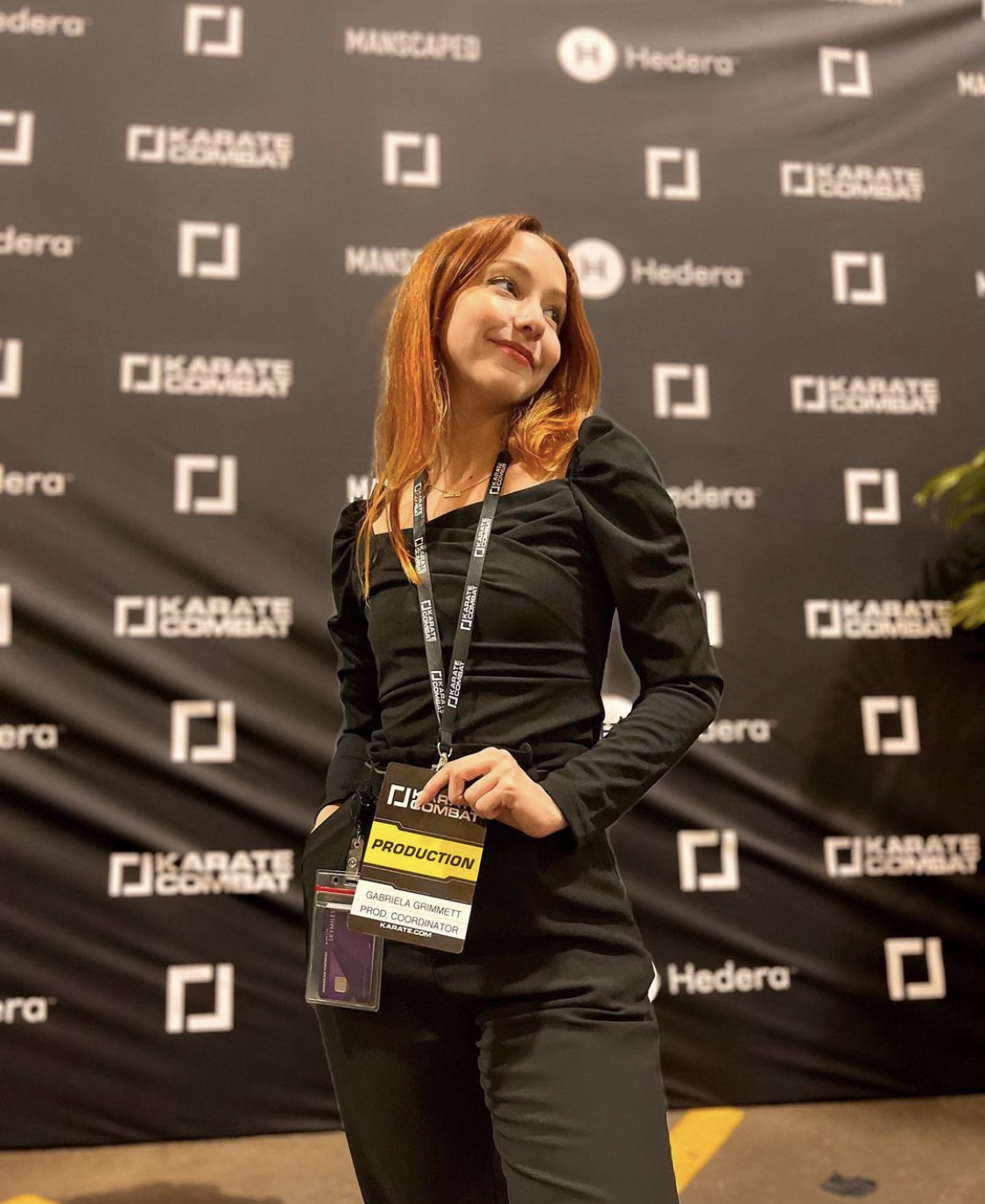 Gabriela as Production Coordinator for Karate Combat