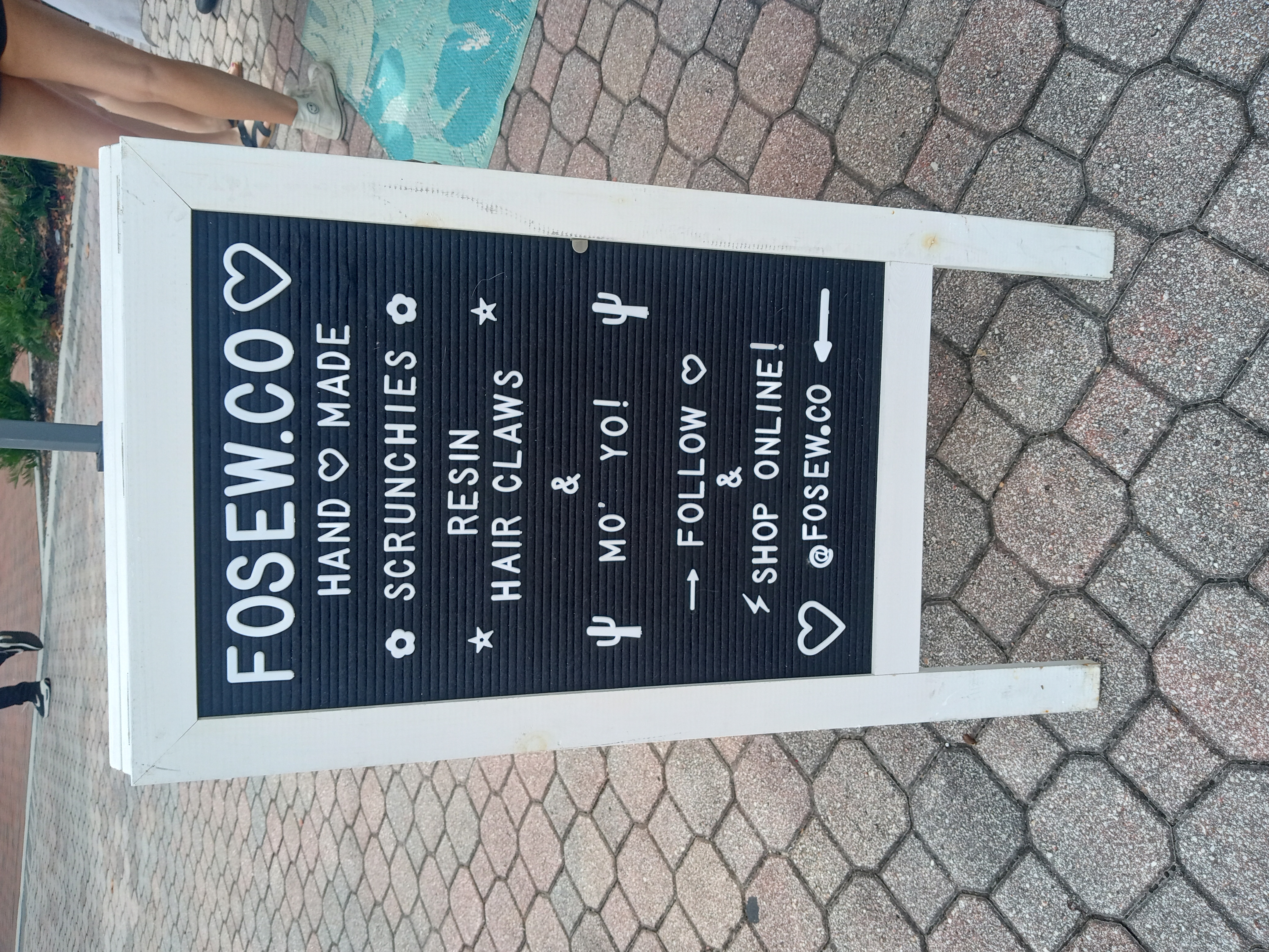 outdoor sign of small business named \