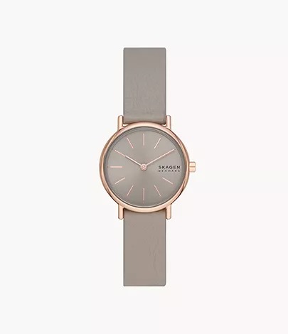 Skagen Signature Lille Two-Hand Greystone Leather Watch
