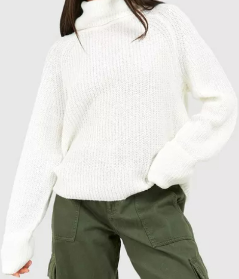 white oversized sweater