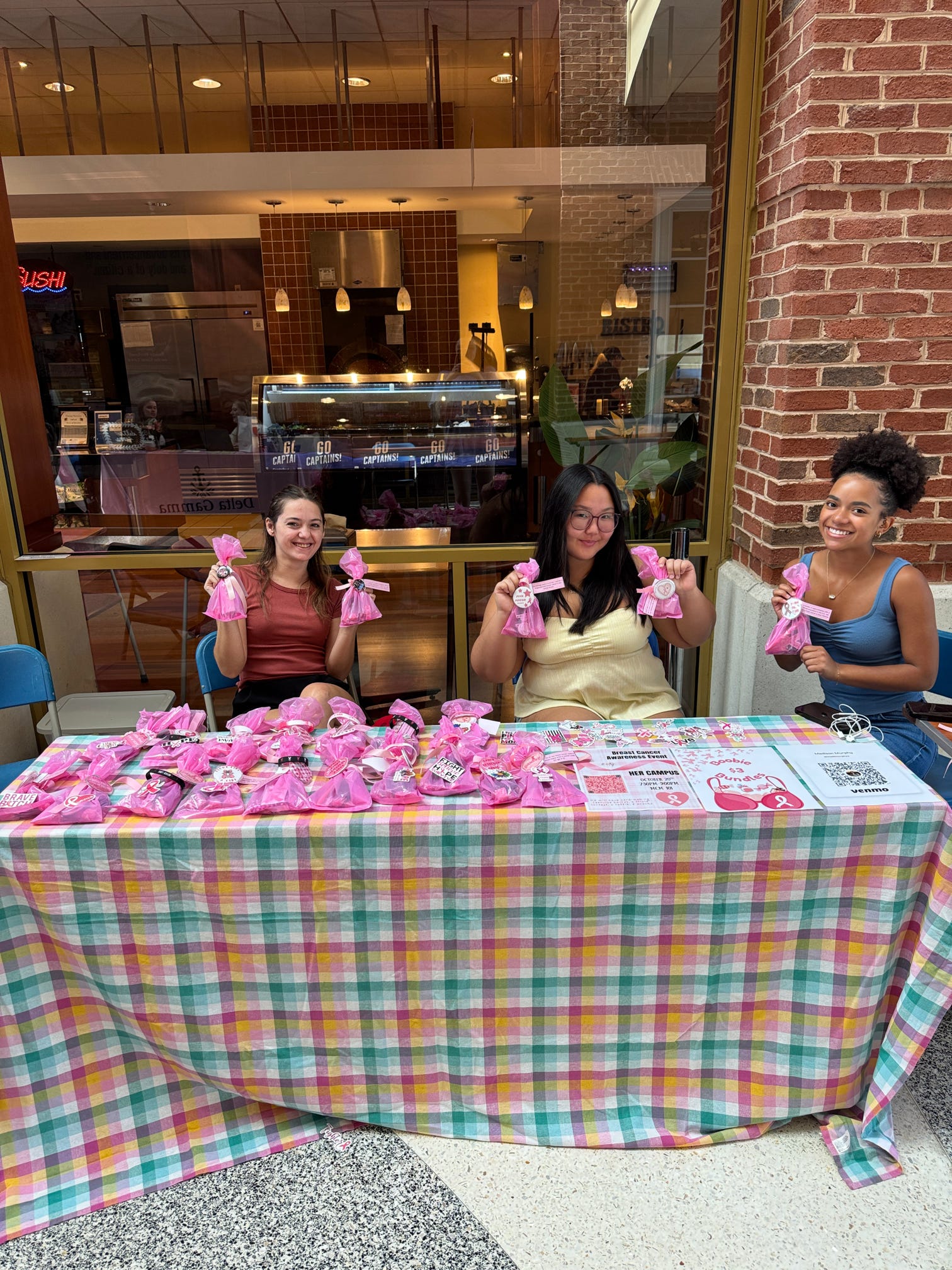 People tabling for event