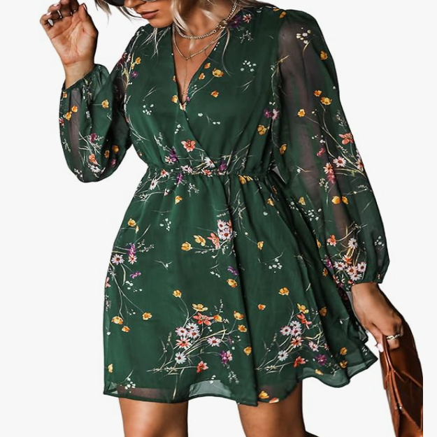 CUPSHE Womens Floral Print Chiffon A Line Mini Dress Long Peasant Sleeves?width=1024&height=1024&fit=cover&auto=webp