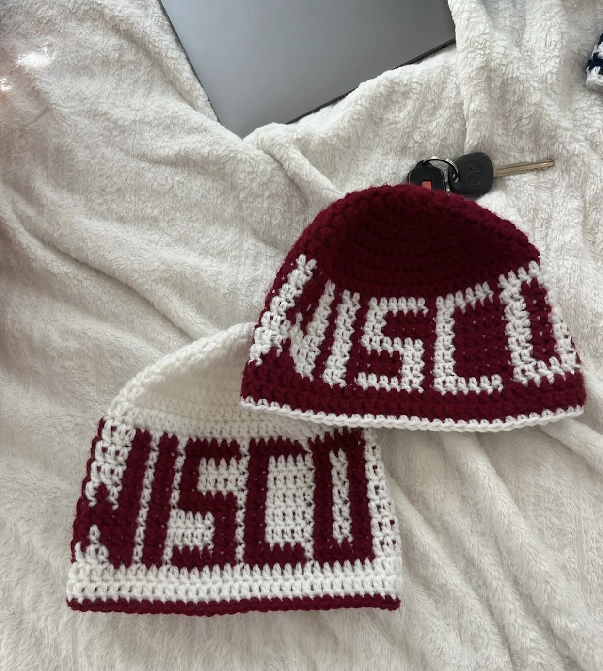 hand made crochet beanies for the article about sustainable style