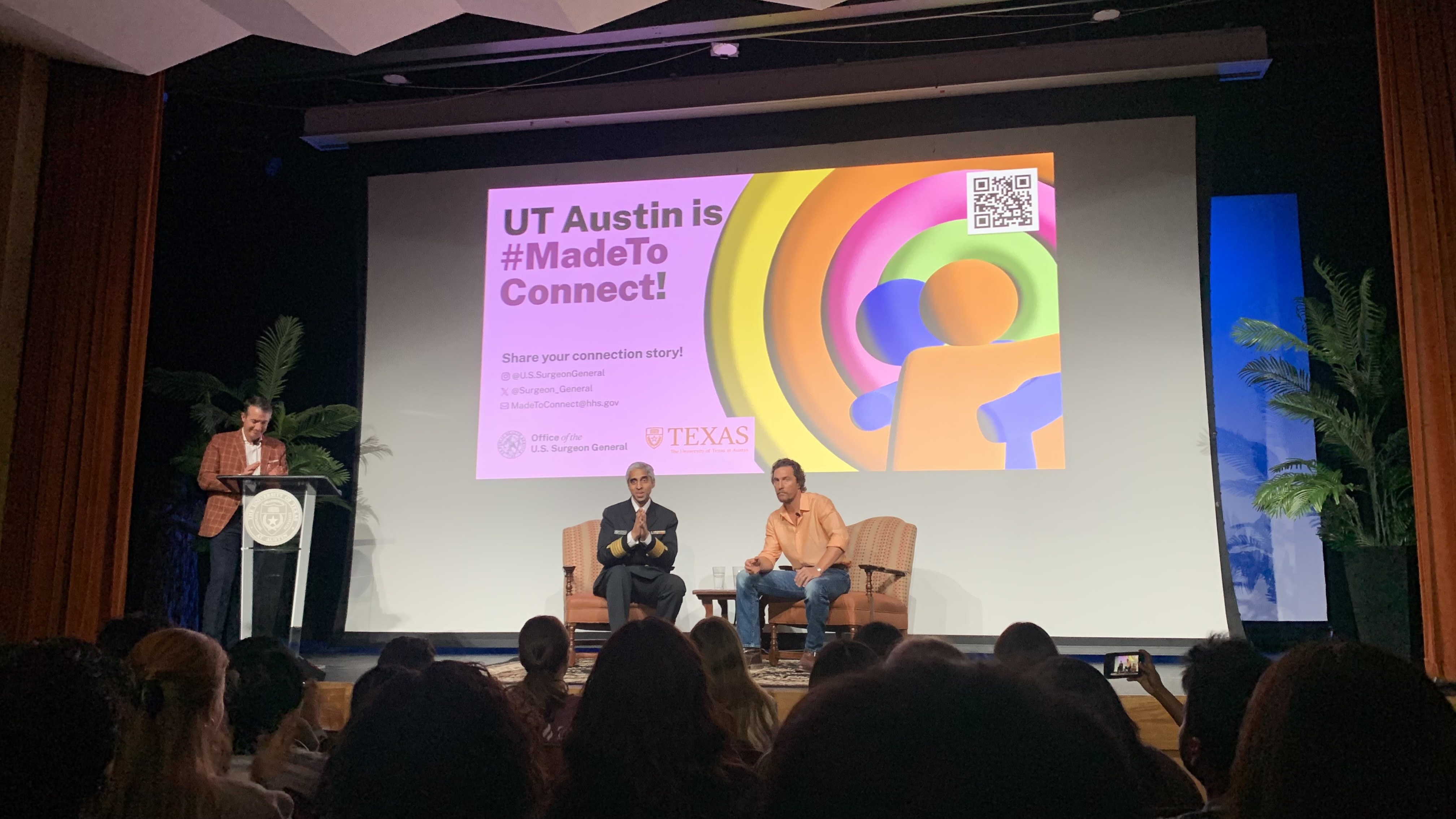 U.S. Surgeon General and Matthew McConaughey at UT Austin