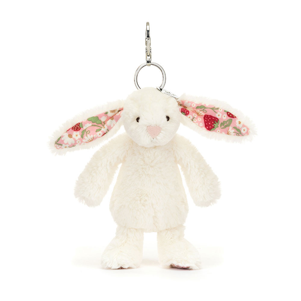 white bunny bag charm