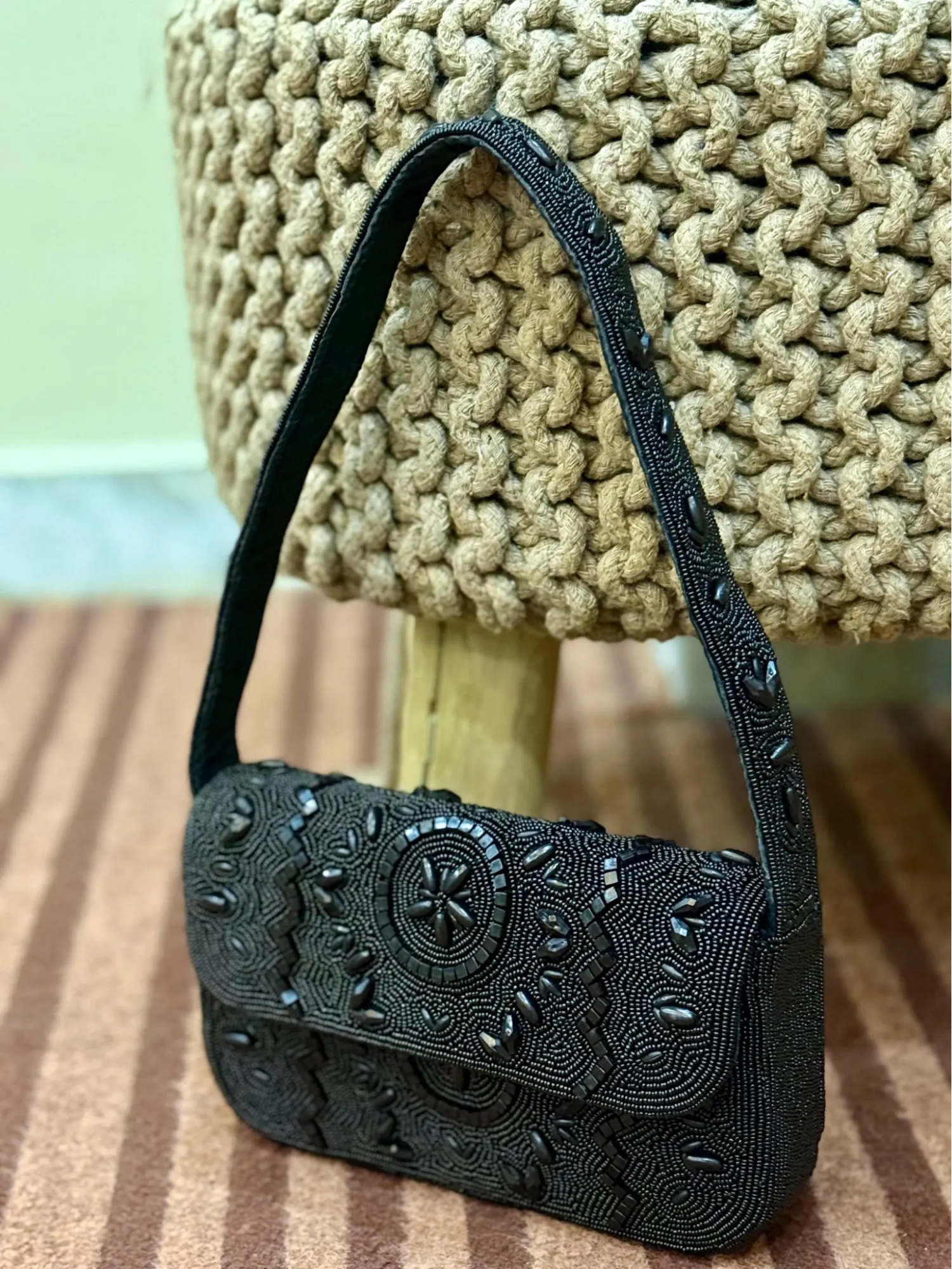 staud beaded bag dupe