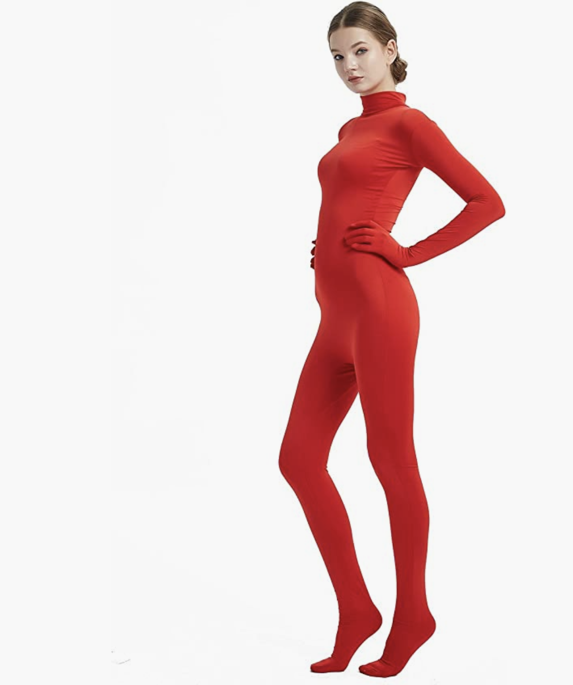 red bodysuit