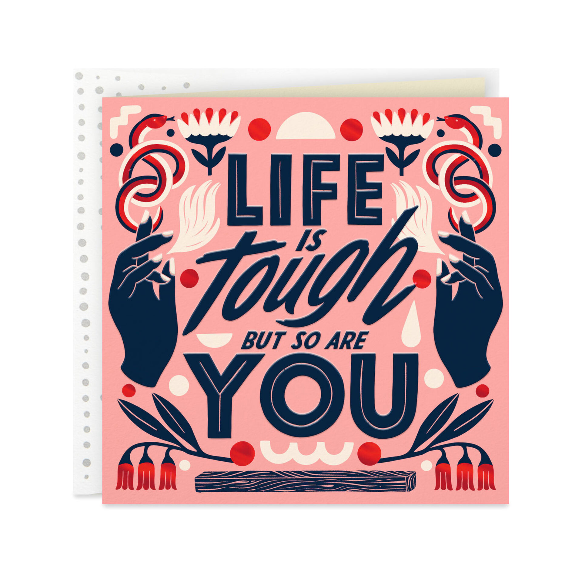 Hands and Snakes Lettering Encouragement Card 399YYF1340 01