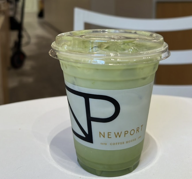 Matcha latte from Newport Coffee