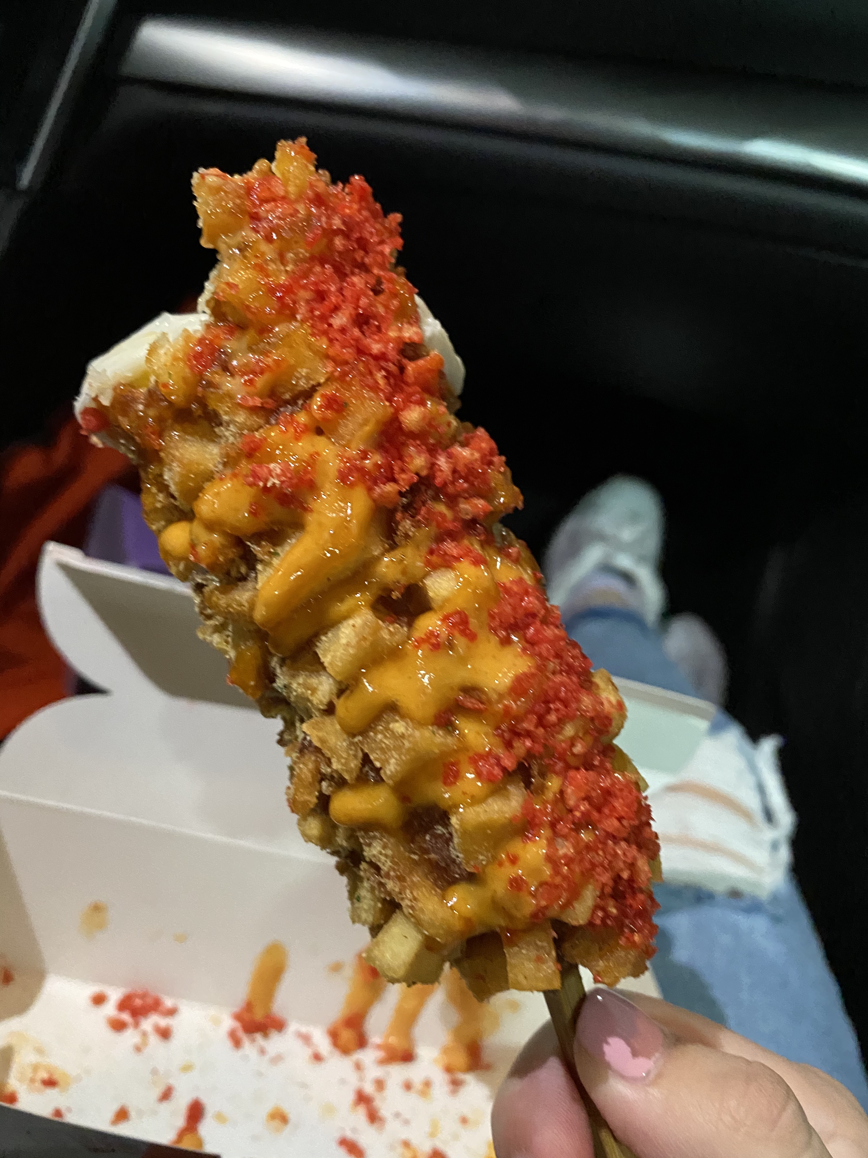 korean corn dog with sauce