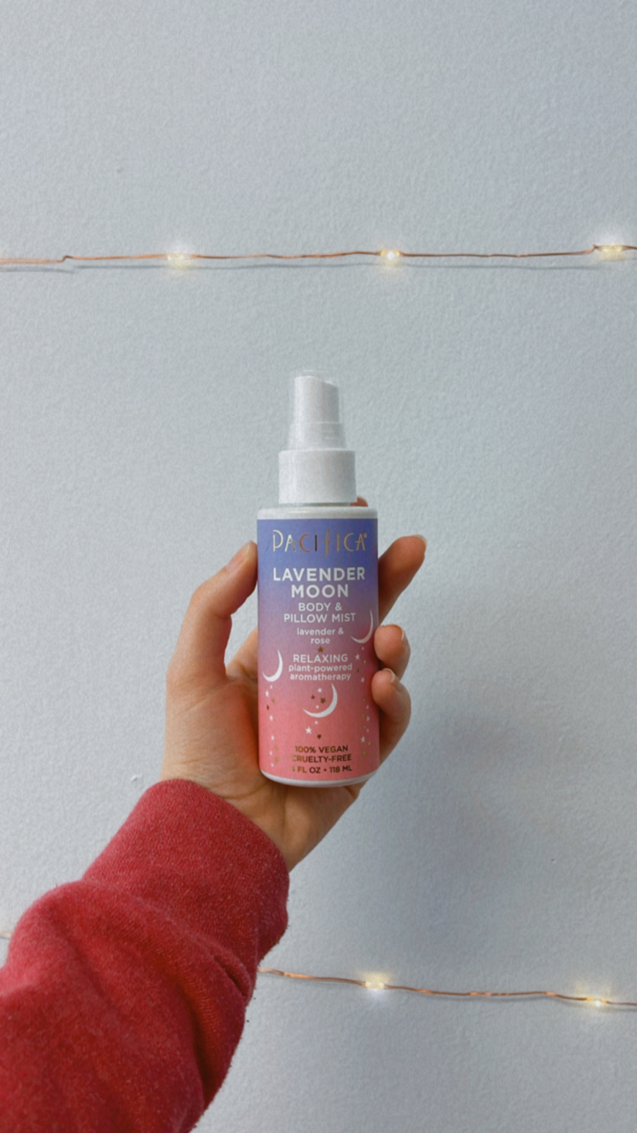 This is an image of the Pacifica Lavender Moon Body and Pillow Mist. I am using this image for an article on better sleep habits.