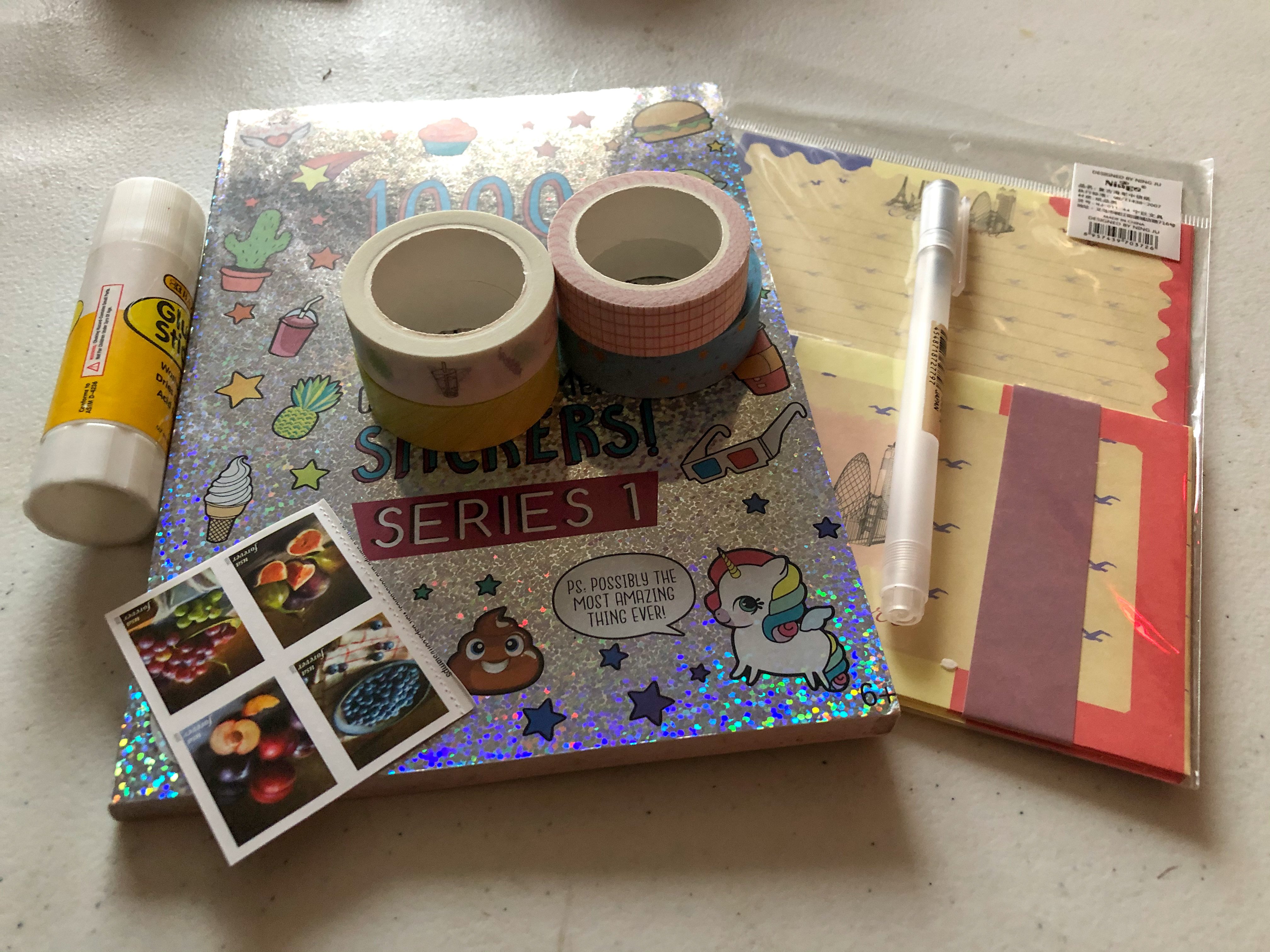 pen pal stickers and stationary