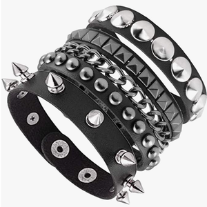 black bracelets punk outfit