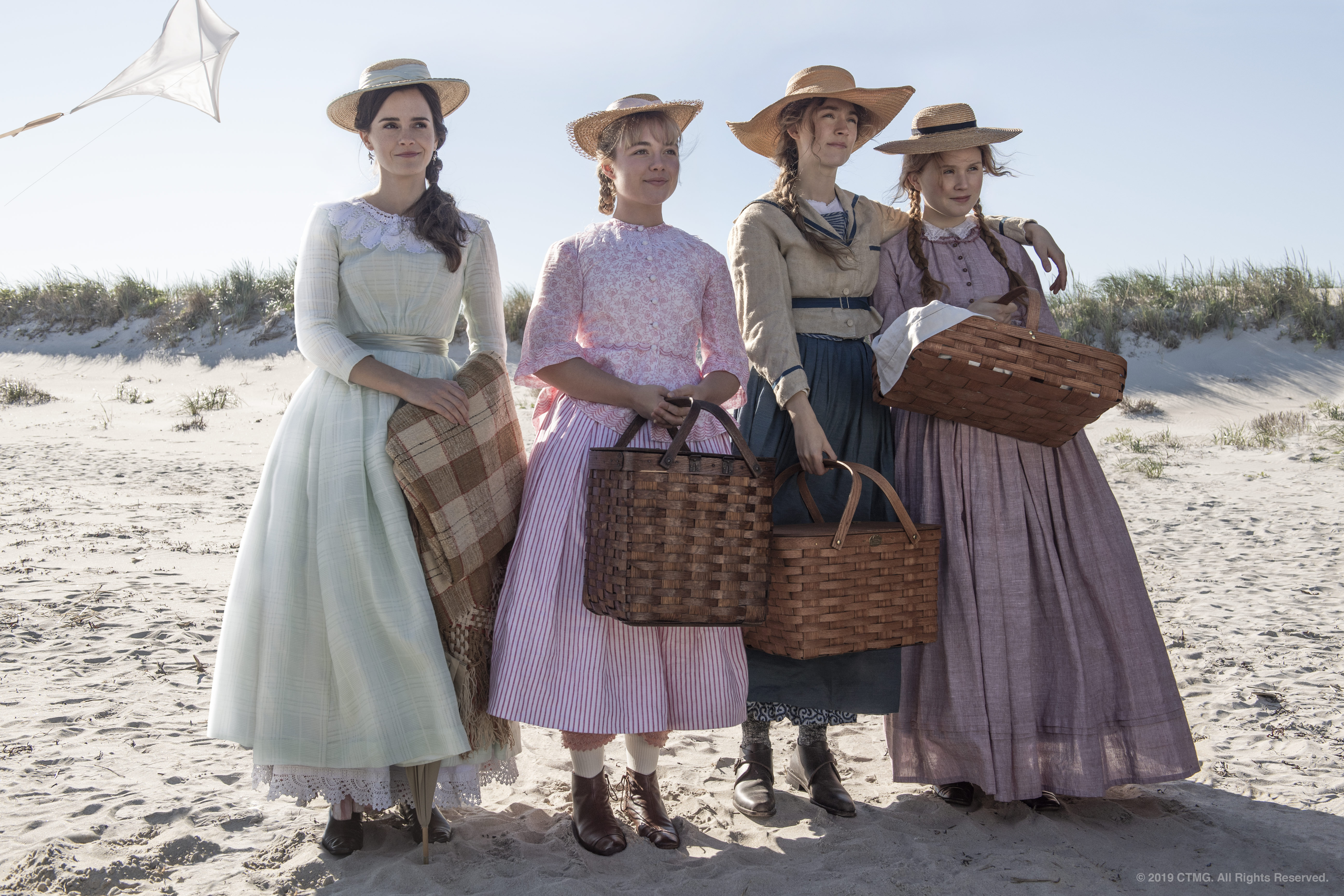 little women at the beach