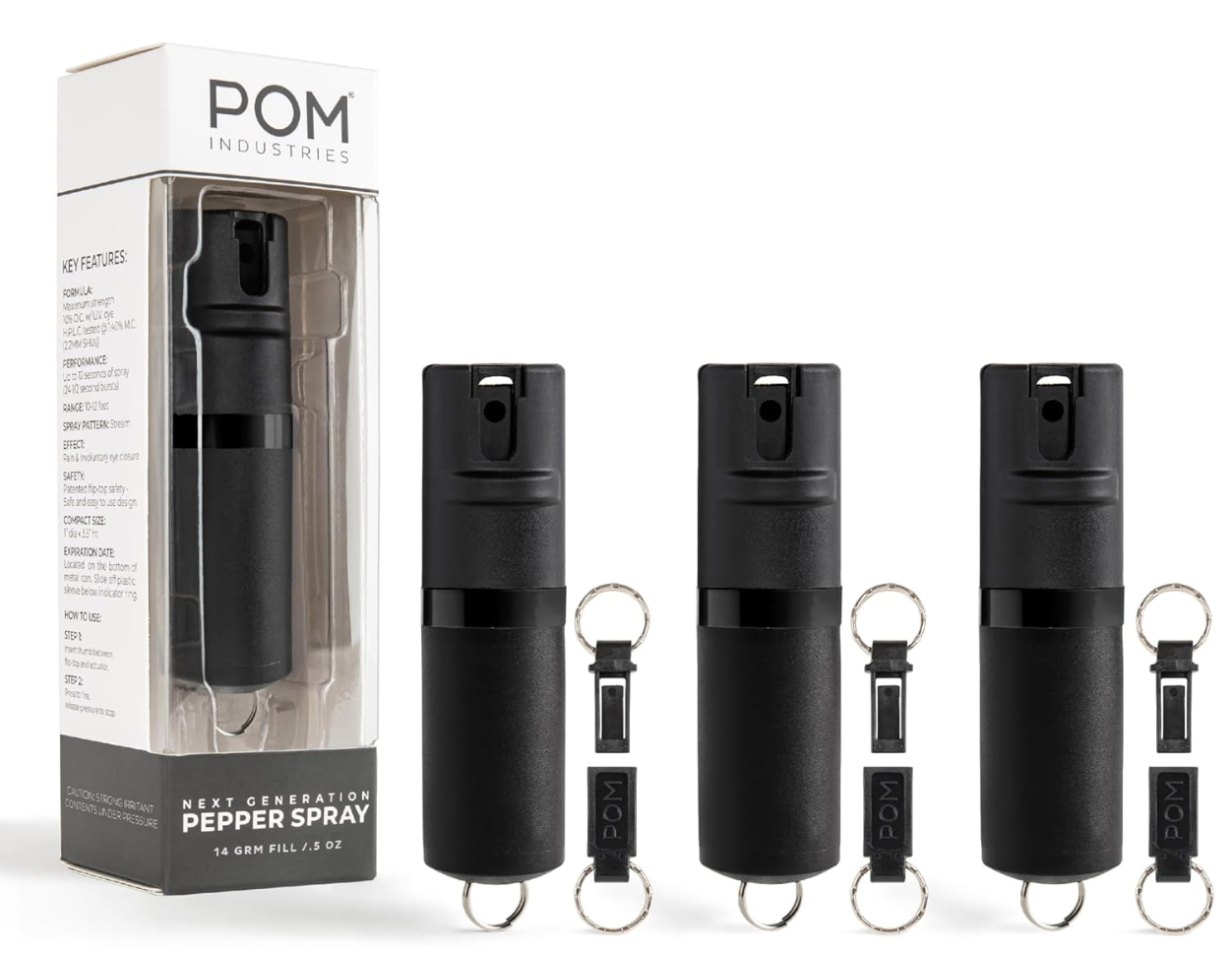 POM Pepper Spray Keychain