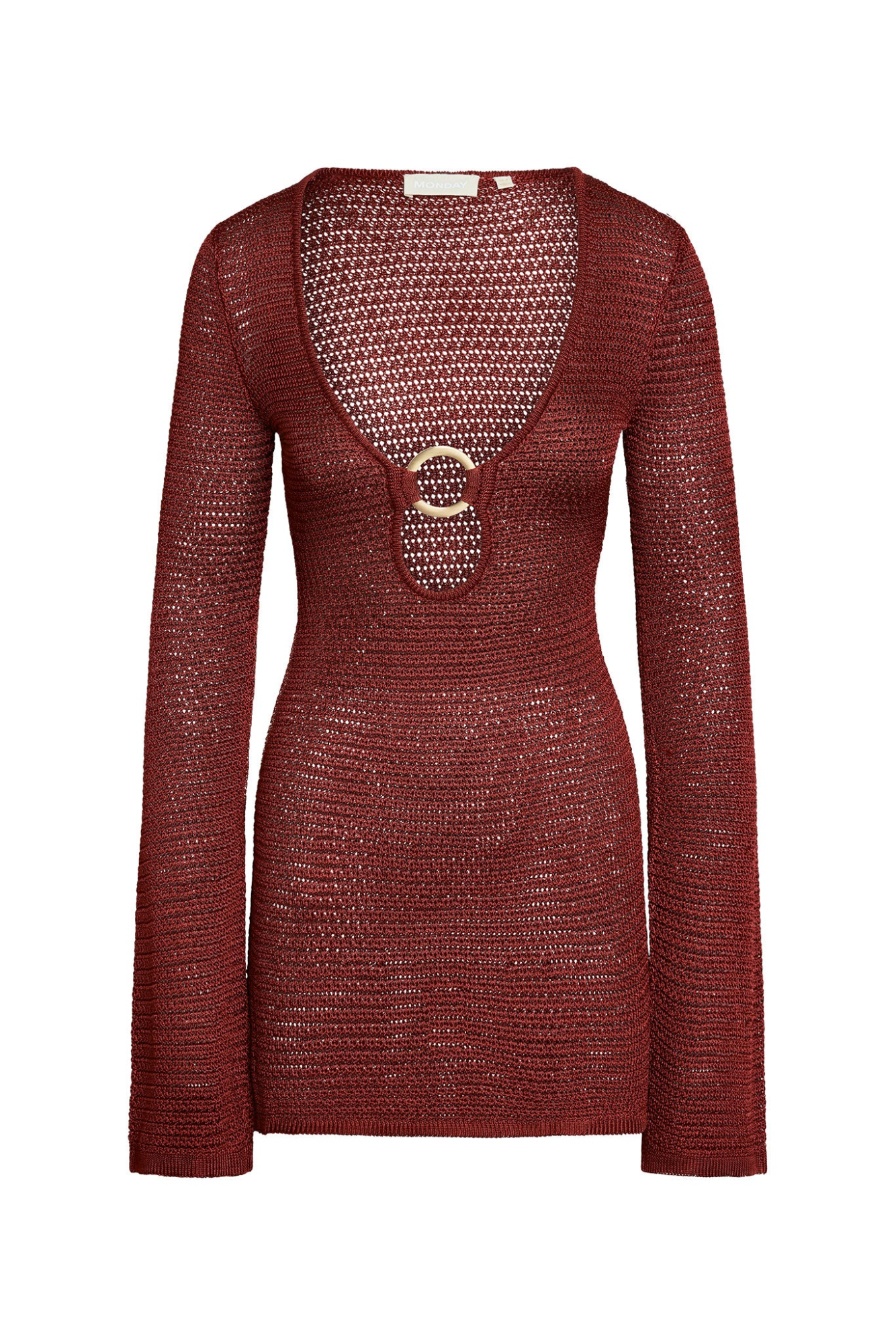 monday swimwear burgandy beach cover up