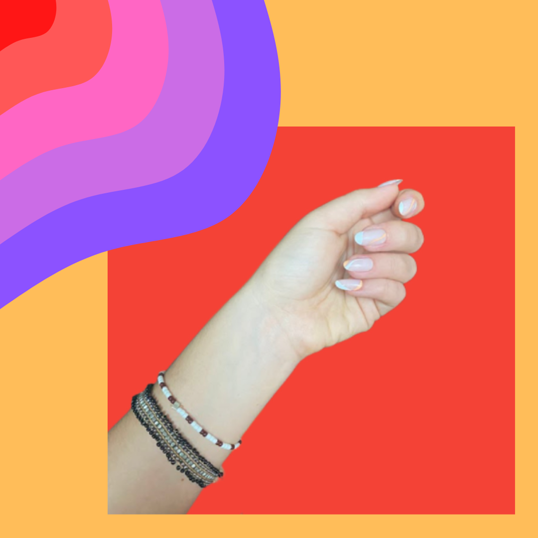 Press on nails fun background