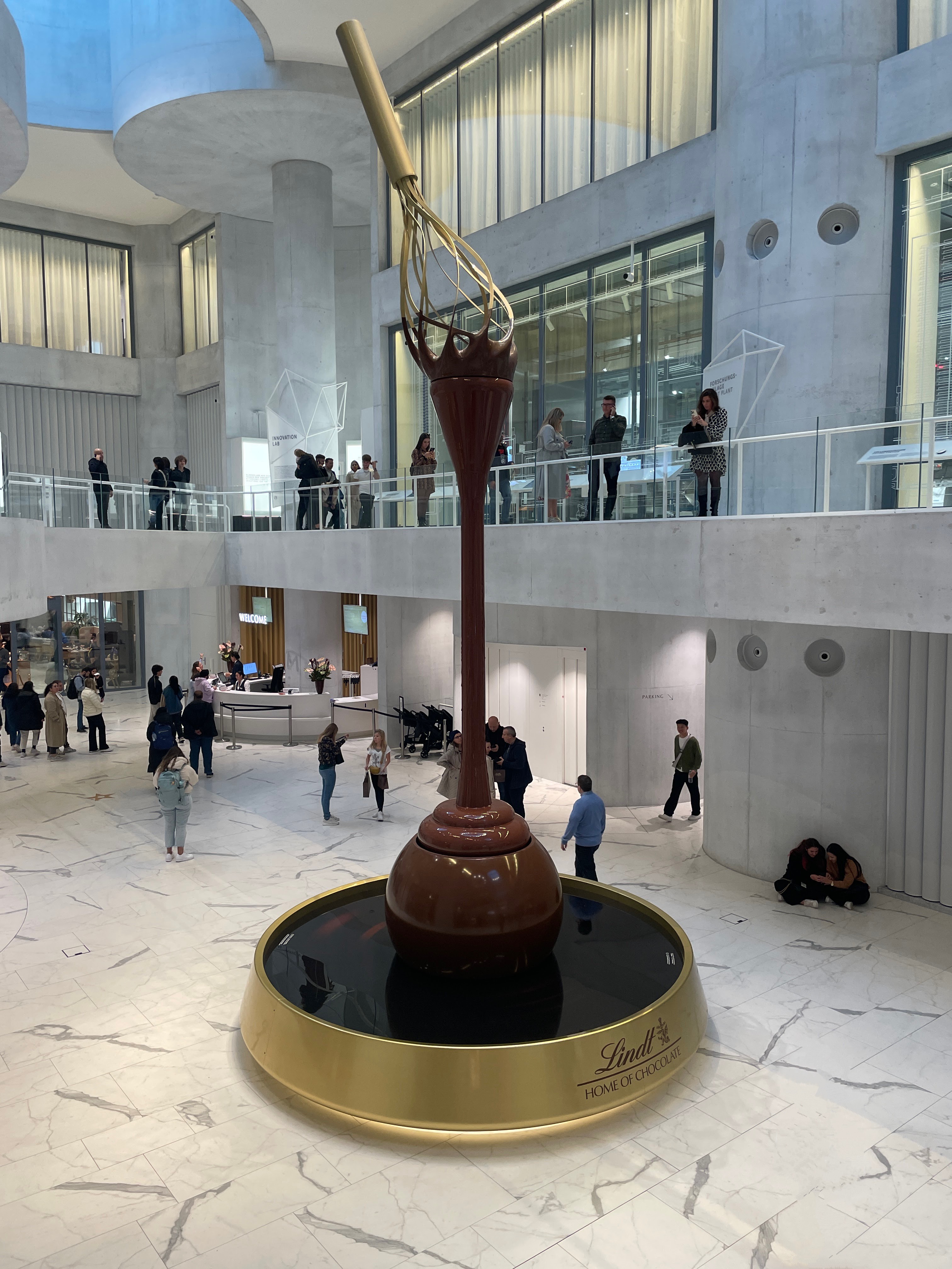 giant chocolate fondue statue