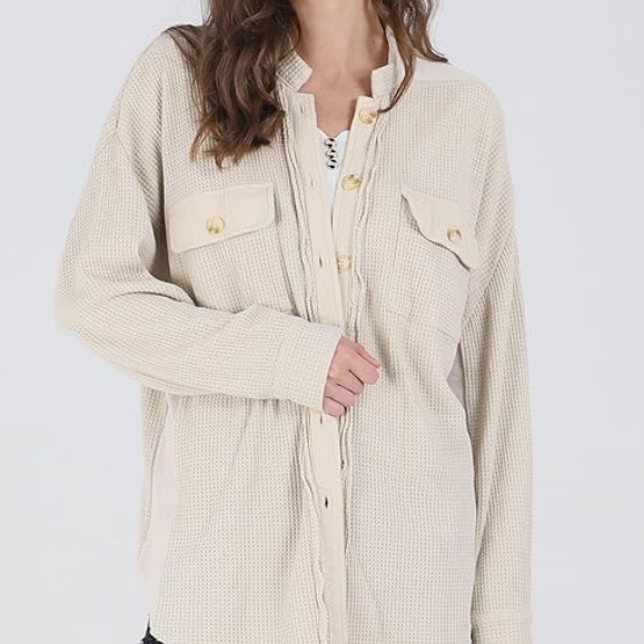 white button up jacket