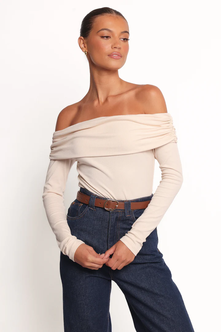 Petal + Pup Thomsie Off-Shoulder Knit Top