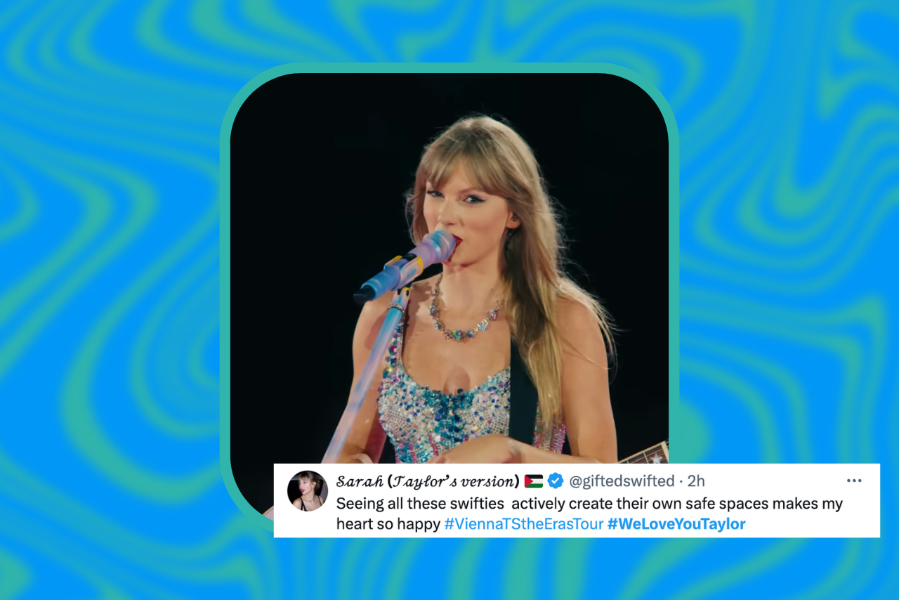 Taylor Swift performing during her \'Eras Tour\'