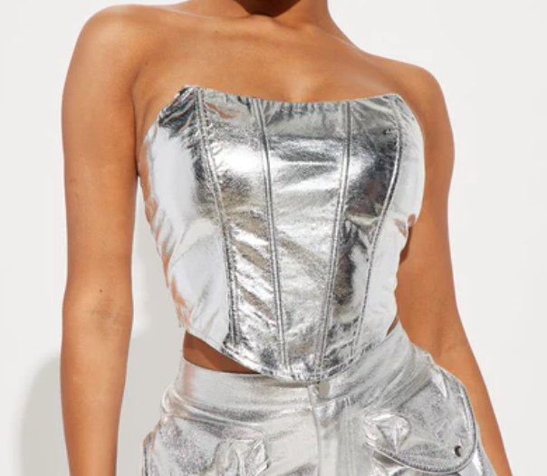 silver corset